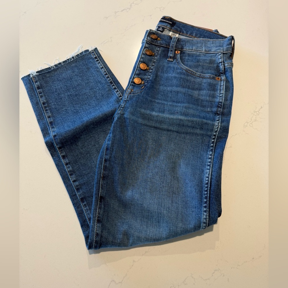 J. Crew High Rise Button-Fly Vintage Straight Jeans